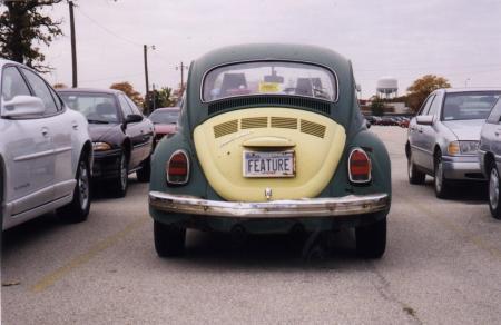 VW Bug with FEATURE plate
